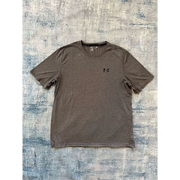 Under Armour Heathered Gray Short Sleeve Tee Men's Large - Picture 1 of 4